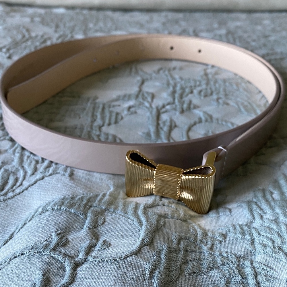 Kate Spade In the Loop Gold Leather Belt